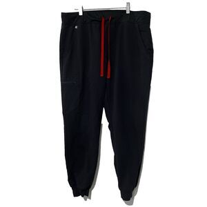 FIGS Women's Zamora Charcoal Gray Mid Rise Jogger Scrub Pant Large Reg